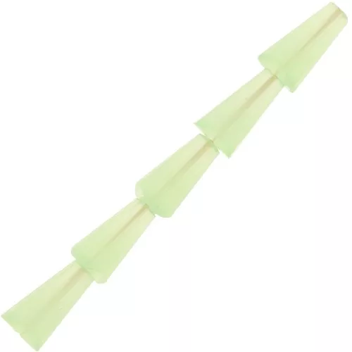 Perles cône en verre facetté - 8x4 mm - Vert menthe x25