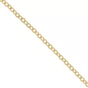 Chaîne maille Forçat limée 2.7 mm - Doré x50cm