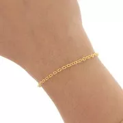 Chaîne maille Forçat limée 2.7 mm - Doré x50cm