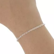 Chaîne maille Forçat limée 2.7 mm - Argenté x50cm