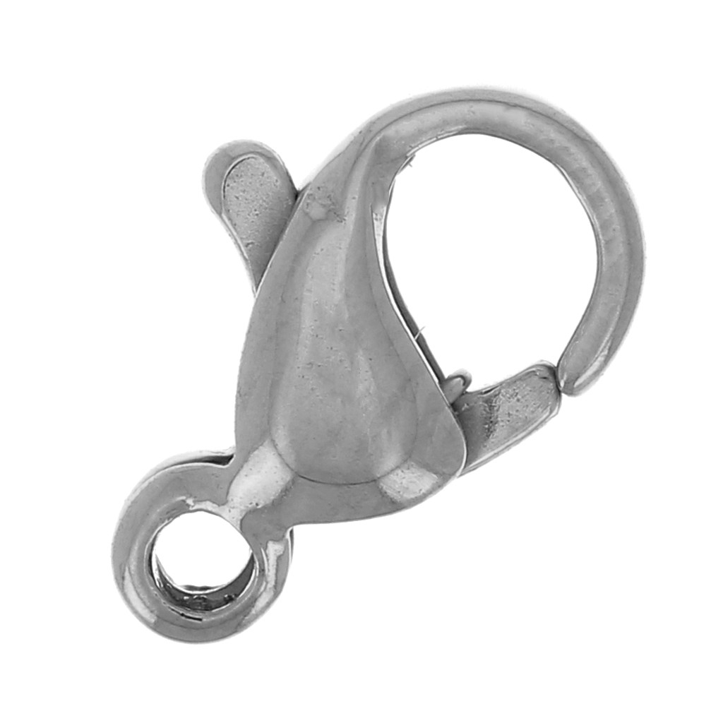 12 Fermoirs Mousqueton Double Ouverture Acier Inoxydable - Clips Pour Colliers Et Bracelets DIY