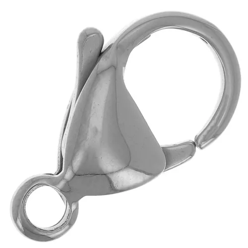 Fermoir mousqueton 15 mm - Fabrication Européenne - Acier inoxydable 316L x1
