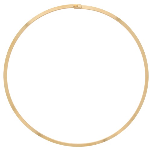 Tour de cou torque rigide plat 15 cm - Acier inoxydable 304L Doré x1