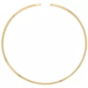 Tour de cou torque rigide plat 14 cm - Acier inoxydable 304L Doré x1