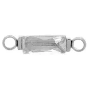 Intercalaire rectangle 13x3 mm oxyde de zirconium - Acier inox 316L - Crystal x1