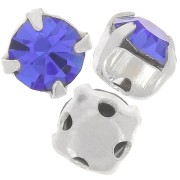 Chatons montés 4 mm Sapphire x10|raw }}