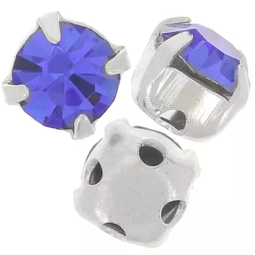 Chatons montés 4 mm Sapphire x10