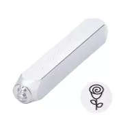 Poinçon à frapper 6 mm - Fleur x1