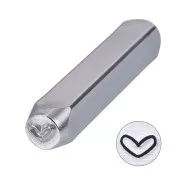 Poinçon à frapper 6 mm - Coeur x1