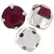 Chatons montés 4 mm Siam x10