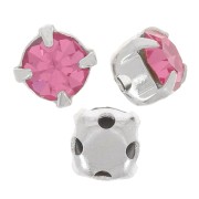 Chatons montés 4 mm Rose x10|raw }}