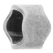 Poussoir ondulé pour cordon 7,5 mm argenté vieilli x1