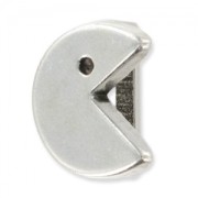 Poussoir 13x12mm pour lacet 10 mm Placage Argent fin vieilli x1|raw }}