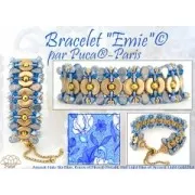 Perles en verre Amos® par Puca® 5x8 mm - Halo Fuchsia x10g