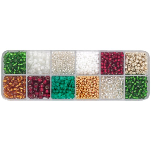 Assortiment de perles rocailles Preciosa Ornela - Noël x200g