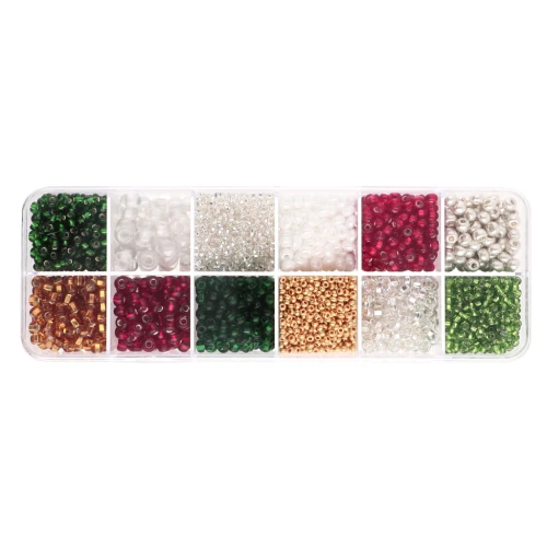 Assortiment de perles rocailles Preciosa Ornela - Noël x200g