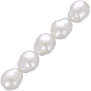 Perles baroques irrégulières 8x7 mm imitation perle d'eau douce - Blanc nacré x20|raw }}