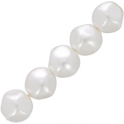 Perles baroques irrégulières 8 mm imitation perle d'eau douce - Blanc nacré x15|raw }}