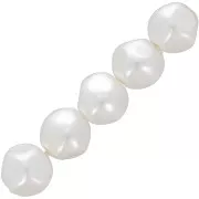 Perles baroques irrégulières 8 mm imitation perle d'eau douce - Blanc nacré x15