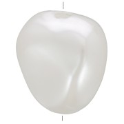 Perles baroques irrégulières 11x10mm imitation perle d'eau douce - Blanc nacré x10