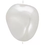 Perles baroques irrégulières 11x10mm imitation perle d'eau douce - Blanc nacré x10