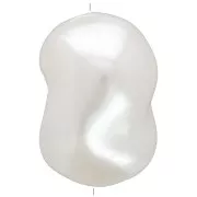Perles baroques irrégulières 16x14 mm imitation perle d'eau douce - Blanc nacré x4