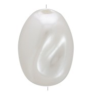 Perles baroques irrégulières 14x10 mm imitation perle d'eau douce - Blanc nacré x4|raw }}
