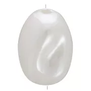 Perles baroques irrégulières 14x10 mm imitation perle d'eau douce - Blanc nacré x4