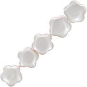 Perles fleur 6 mm en nacre - Naturel x4|raw }}