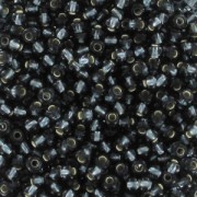 Perles rocailles Preciosa  11/0 2 mm - Black Diamond Silver Lined x20g