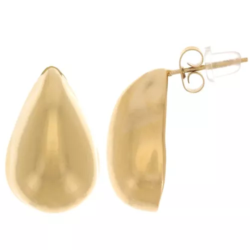Boucles d'oreilles goutte 21x13 mm - Acier inoxydable 304 Doré x2
