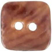 Bouton en nacre carré 12 mm - Light Bronze x1