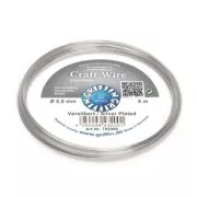 Fil de cuivre Craft Wire dur 0.80 mm argenté x6 m