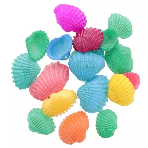 Pendentifs coquillage teinté 14 à 20 mm - Multicolore x20