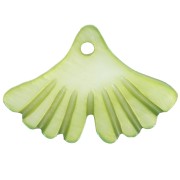 Sequin feuille de ginkgo 12x17 mm en nacre teintée - Vert x1|raw }}