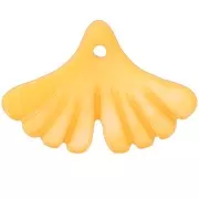 Sequin feuille de ginkgo 12x17 mm en nacre teintée - Jaune soleil x1