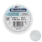 Fil Cablé 49 brins 0.46 mm - Beadalon - Argenté x9,2 m|raw }}