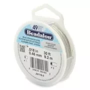 Fil Cablé 49 brins 0.46 mm - Beadalon - Argenté x9,2 m