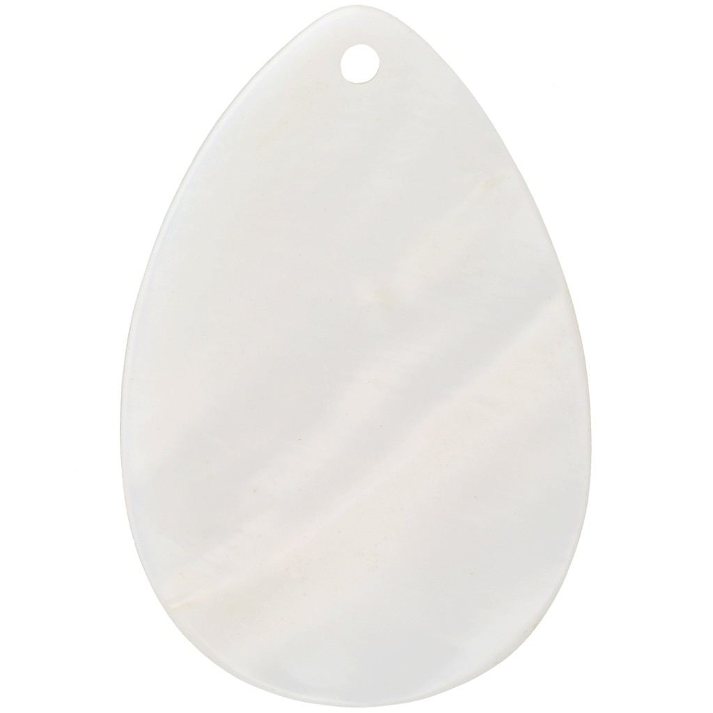 Pendentif Goutte En Nacre Naturelle - Bijou Fin, Monture Décorative