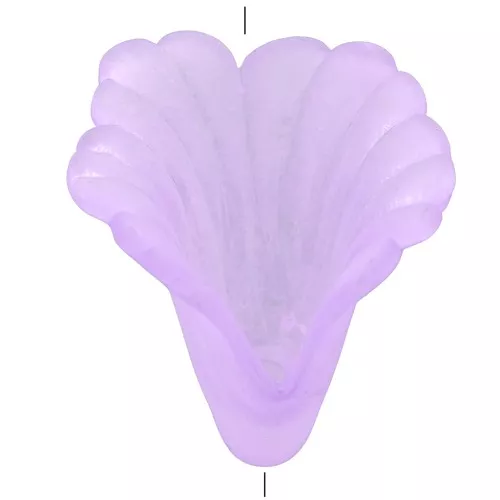 Fleur 17 mm en acrylique - Violet Frosted x1