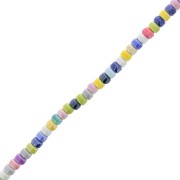 Perles Heishi rondelles en céramique 6.5x4 mm - Multicolore x28cm