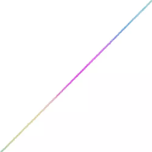 Perles rondes facettées 2 mm - Tie and dye - Fuchsia - Turquoise - Jaune x37cm