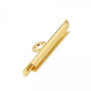 Embout pour tissage de perles rocailles & Delica Miyuki 15 mm doré à l'or fin x1