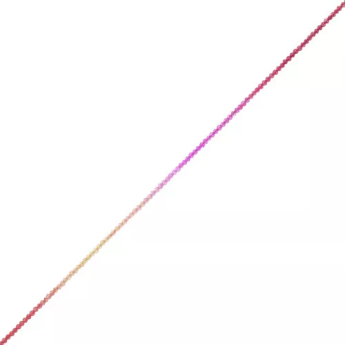 Perles rondes facettées 2 mm - Tie and dye - Fuchsia - Rouge - Nude x37cm
