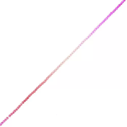 Perles rondes facettées 3 mm - Tie and dye - Fuchsia - Rouge - Nude x37cm