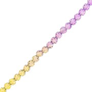 Perles rondes facettées 4 mm - Tie and dye - Violet - Vert x37cm|raw }}