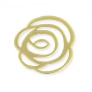 Intercalaire fleur 24 mm doré satiné x1