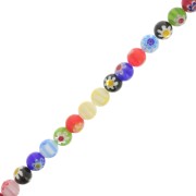 Perles rondes en verre Millefiori 10 mm - Multicolore x36cm|raw }}