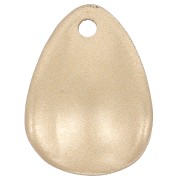 Sequins pétales de fleurs incurvés 18 mm en acrylique - Doré mat x15