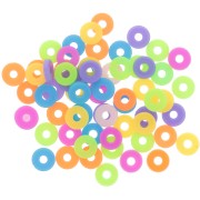 Perles rondelles Heishi en plastique 6x1 mm - Multicolore x10g|raw }}